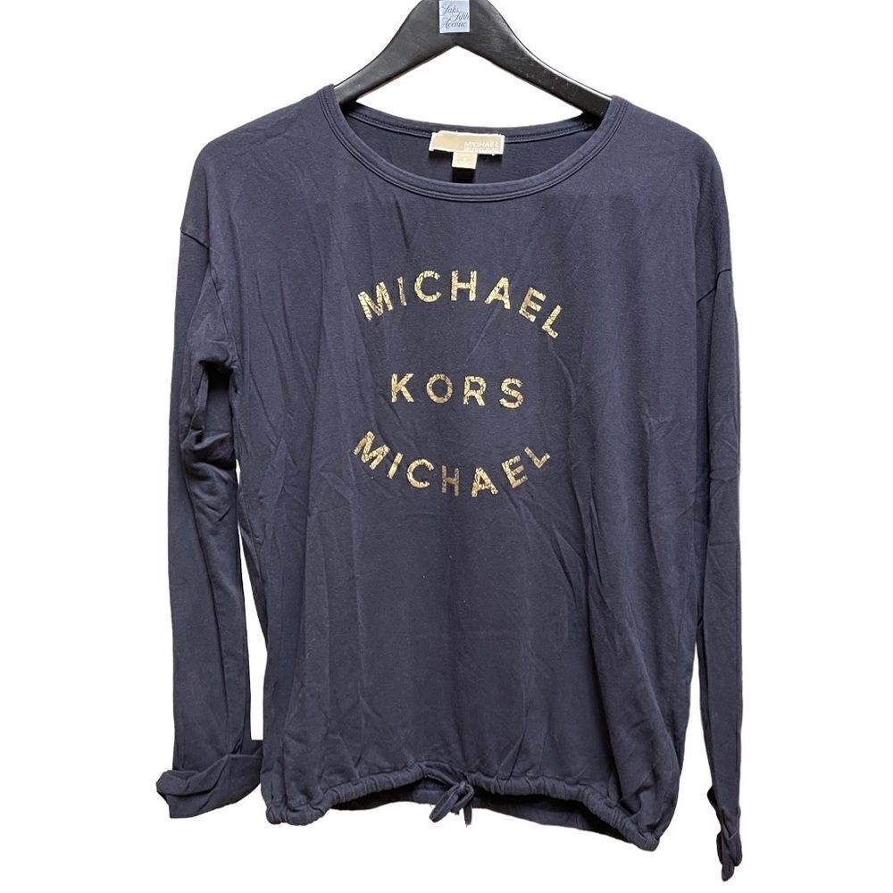 🌟75% OFF🌟Michael Kors🌟Navy Logo Long Sleeve Tshirt